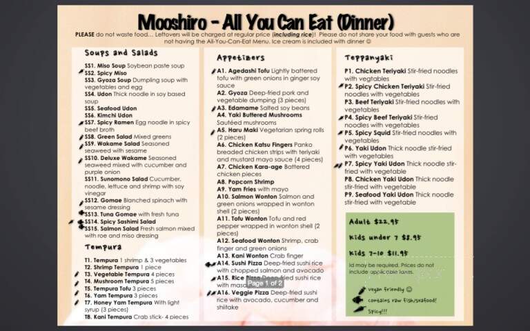 Mooshiro Japanese Cuisine - Winnipeg, MB