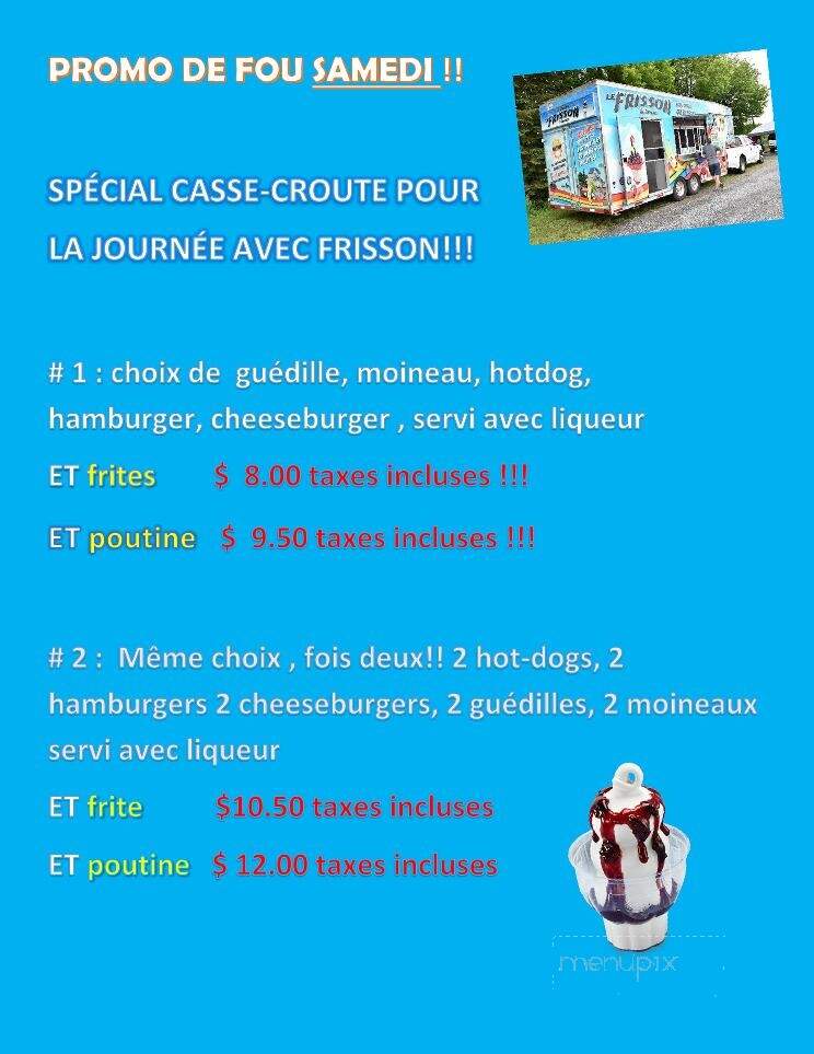 Restaurant Chez Rejean - Saint-Pamphile, QC menu_pic