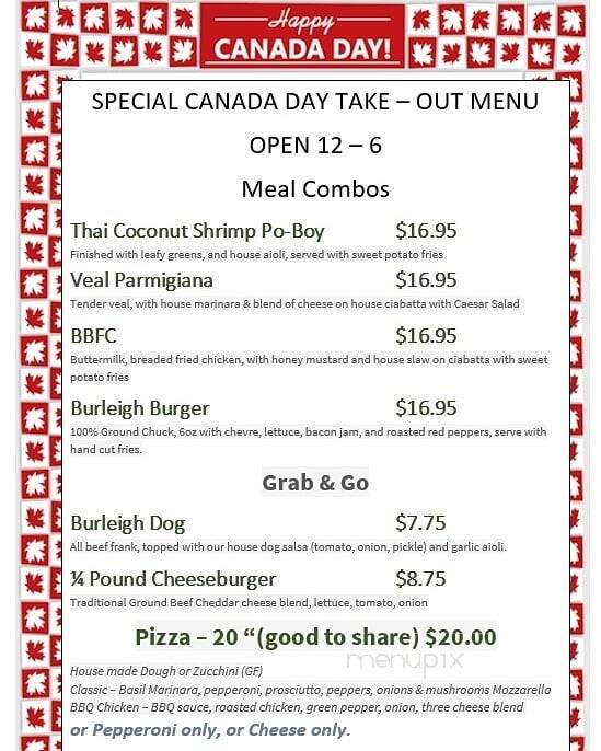 Stoney Logger Pub & Restaurant at Burleigh Island Lodge - Burleigh Falls, ON menu_pic
