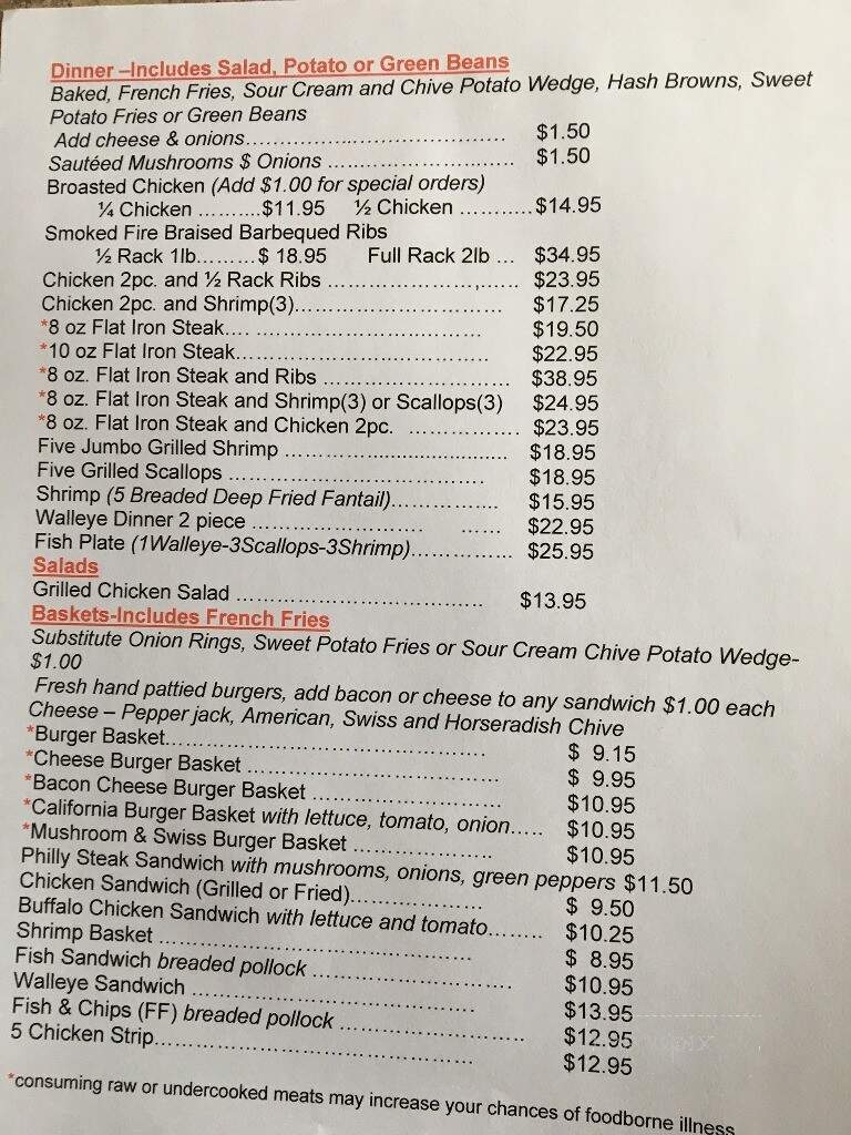 Big Fish - Bena, MN menu_pic