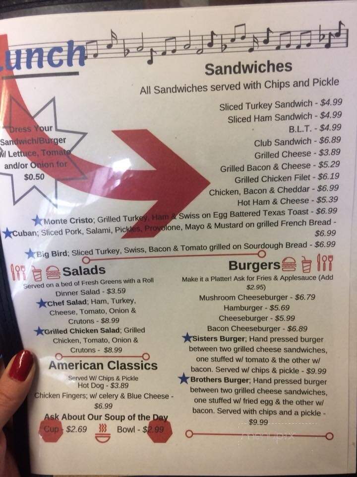 Sisters Restaurant - Falconer, NY menu_pic