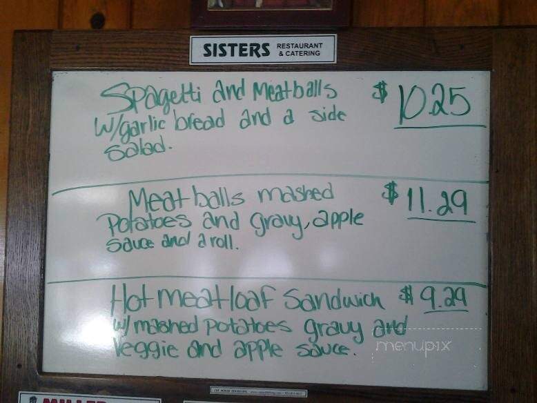 Sisters Restaurant - Falconer, NY menu_pic