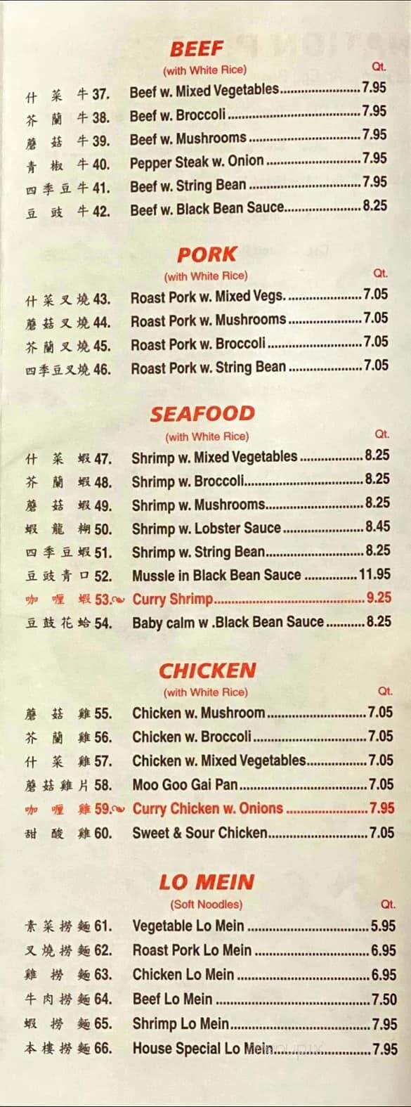 China Buffet - Morganton, NC menu_pic