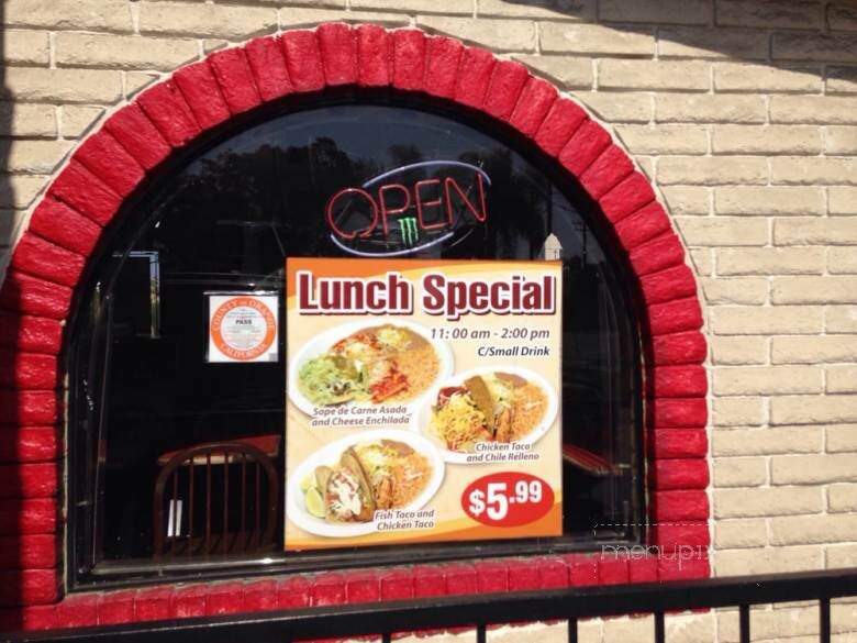 Alvaro's Mexican Food - Fullerton, CA menu_pic