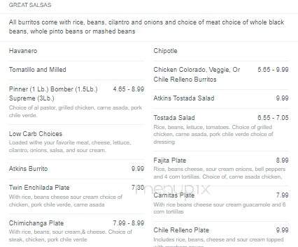 Speedy Burrito - Chico, CA menu_pic