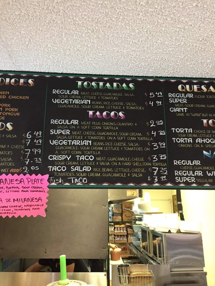 El Parian Taqueria - North Highlands, CA menu_pic