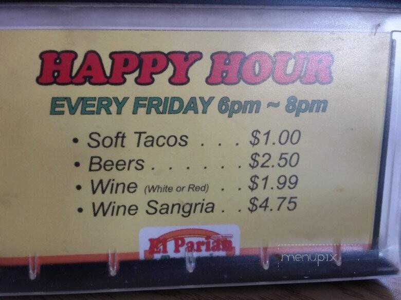 El Parian Taqueria - North Highlands, CA menu_pic