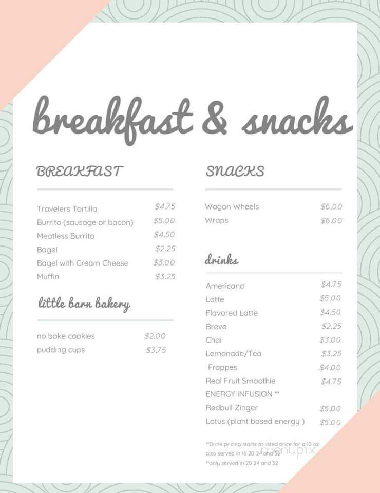 Java Gypsies - Belfield, ND menu_pic