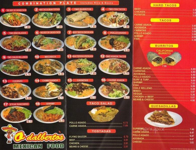 Odalberto's - Grand Terrace, CA menu_pic