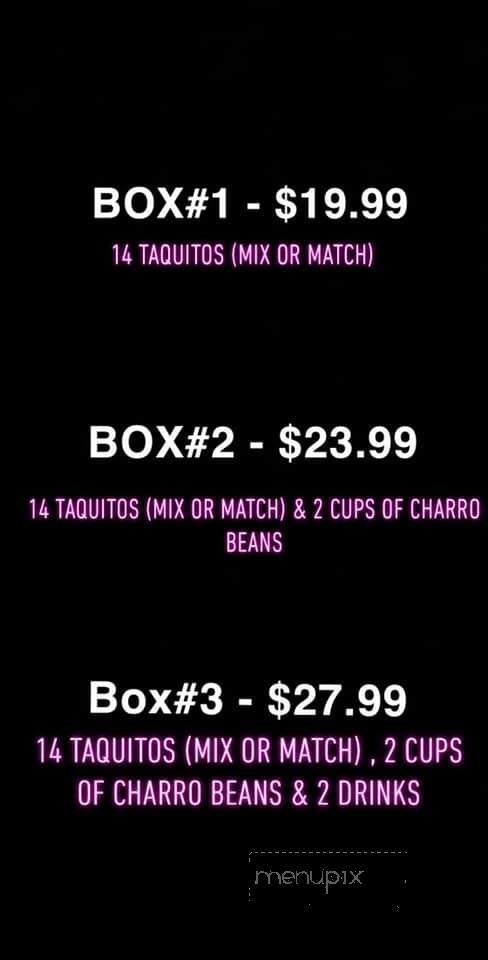 Main Street Taquitos - Fredericksburg, TX menu_pic