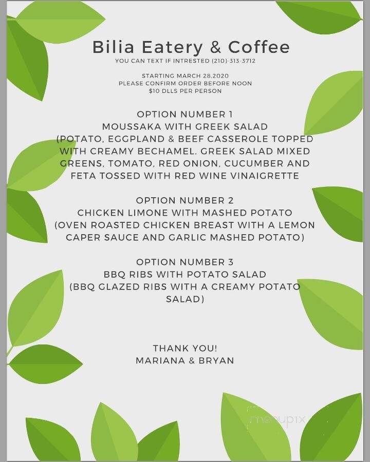 Bilia Eatery & Coffee - Castle Hills, TX