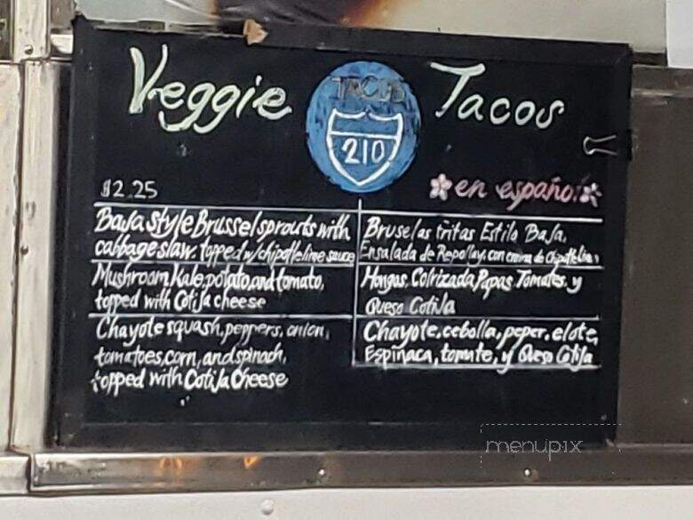 Tacos 210 - Altadena, CA menu_pic