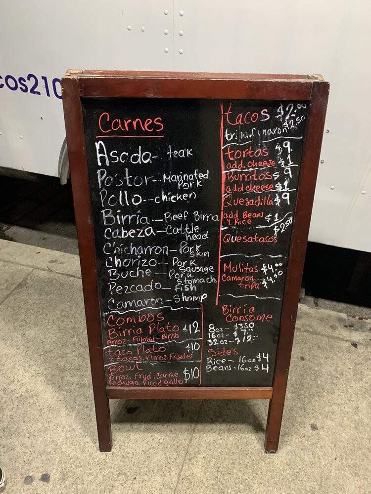 Tacos 210 - Altadena, CA menu_pic