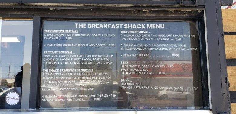 The Breakfast Shack - Los Angeles, CA menu_pic