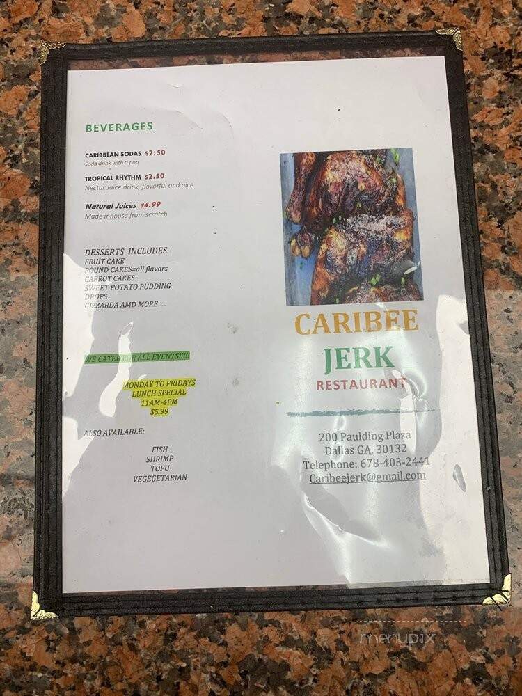 Caribee Jerk - Dallas, GA menu_pic
