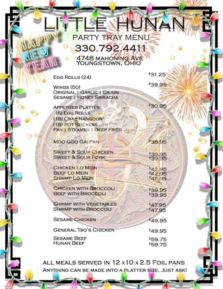 Little Hunan - Youngstown, OH menu_pic