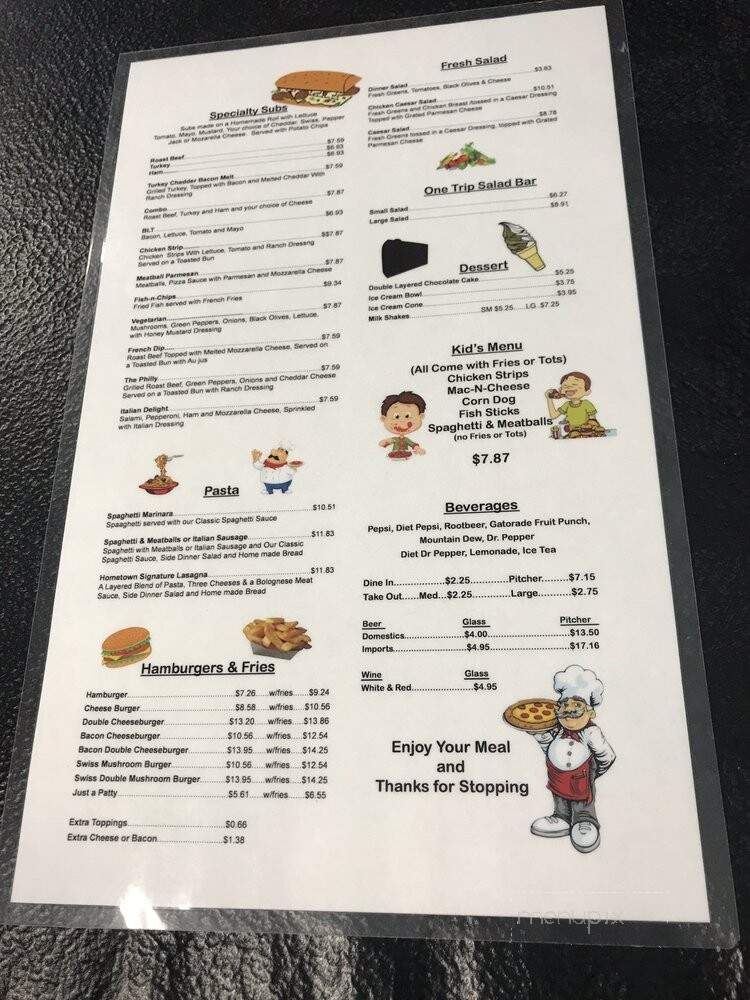 Home Town Pizza - Grand Coulee, WA menu_pic