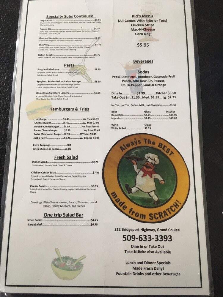 Home Town Pizza - Grand Coulee, WA menu_pic