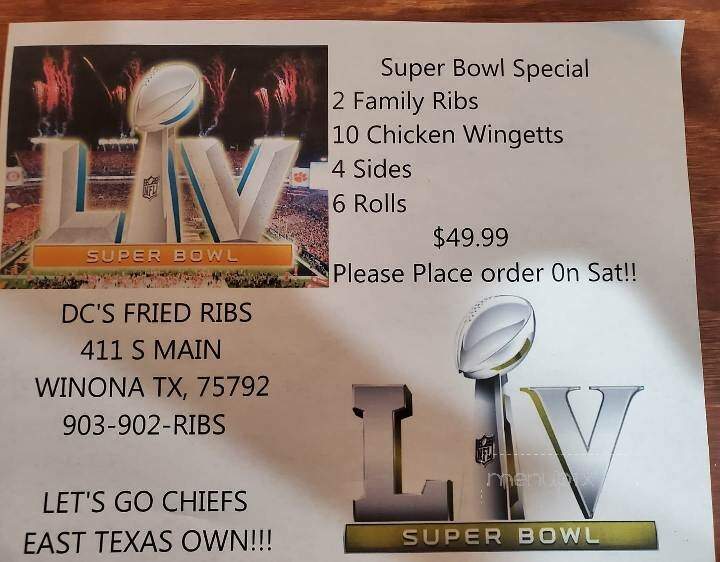 DC's Fried Ribs - Tyler, TX menu_pic