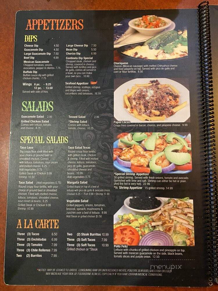 El Centinela - Flowery Branch, GA menu_pic