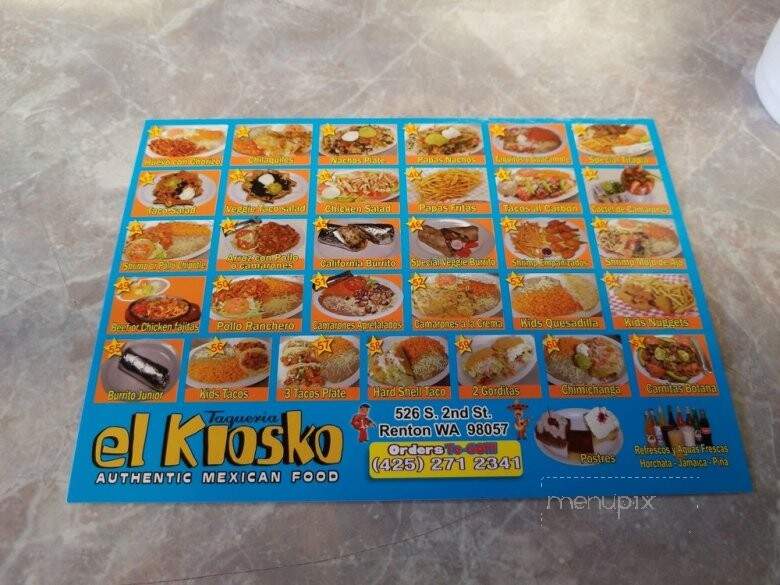 Taqueria El Kiosko - Renton, WA menu_pic