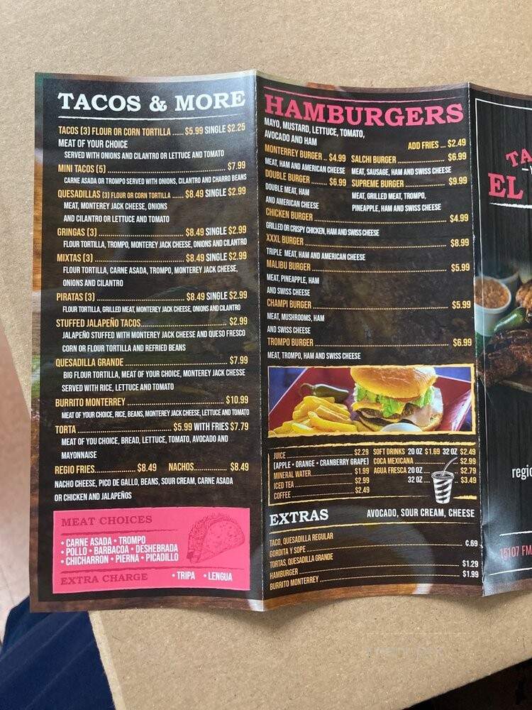 Taqueria Y Pollo Asados El R - Crosby, TX menu_pic