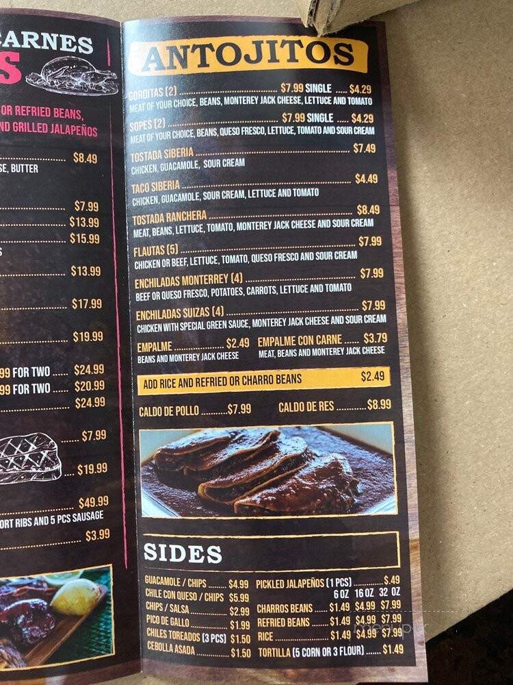 Taqueria Y Pollo Asados El R - Crosby, TX menu_pic