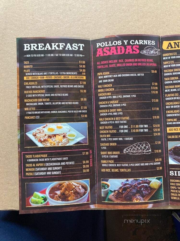 Taqueria Y Pollo Asados El R - Crosby, TX menu_pic
