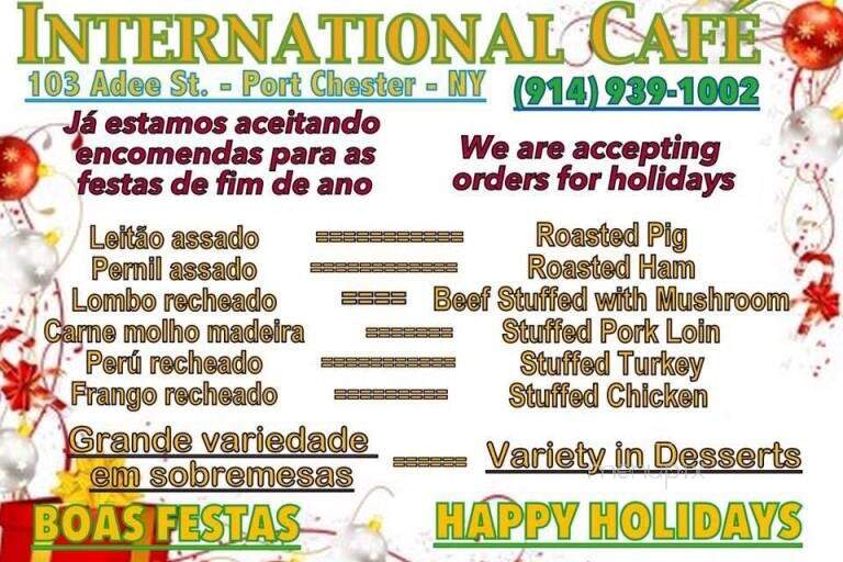 International Brazilian Bakery & Cafe - Port Chester, NY menu_pic