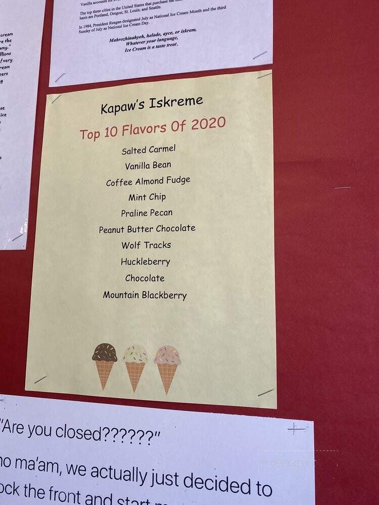 Kapaw's Iskreme - Coupeville, WA