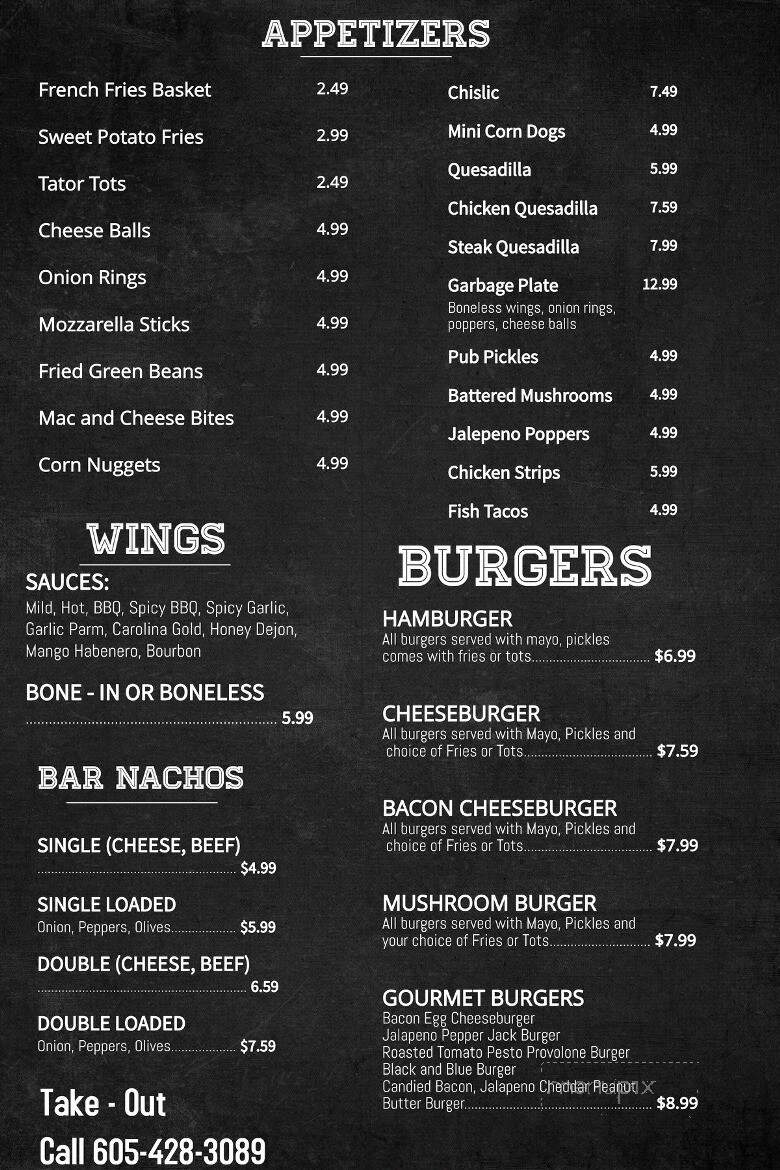 Norby's Incorporated - Dell Rapids, SD menu_pic