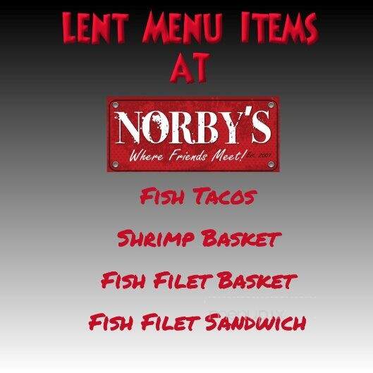 Norby's Incorporated - Dell Rapids, SD menu_pic