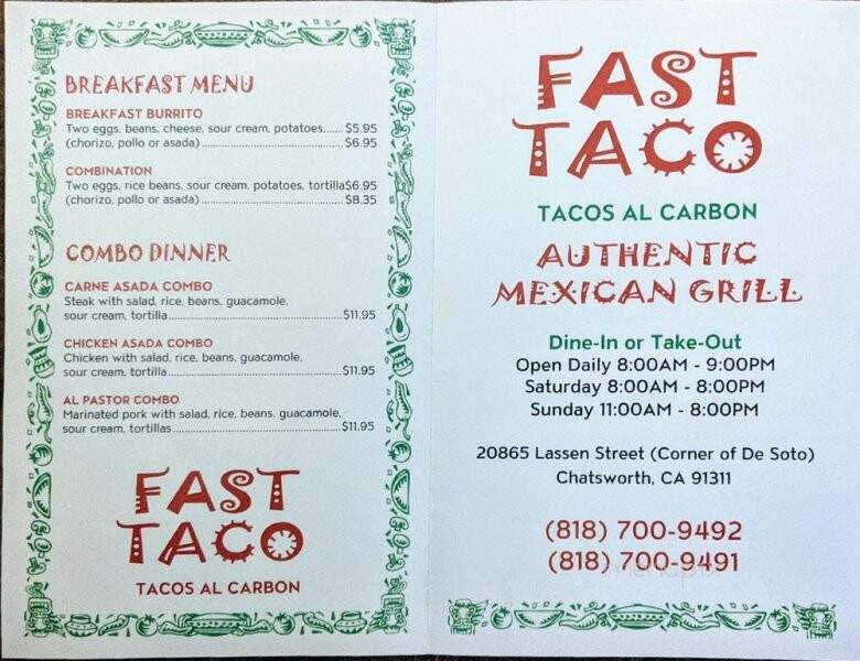 Fast Taco - Chatsworth, CA