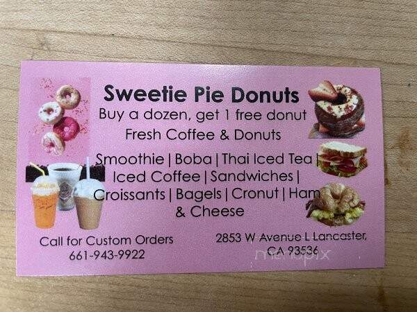 Sweetie Pies & Donuts - Lancaster, CA menu_pic