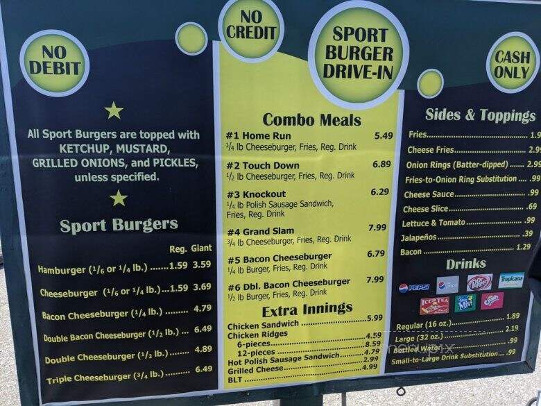 Sport Burger - Wichita, KS menu_pic