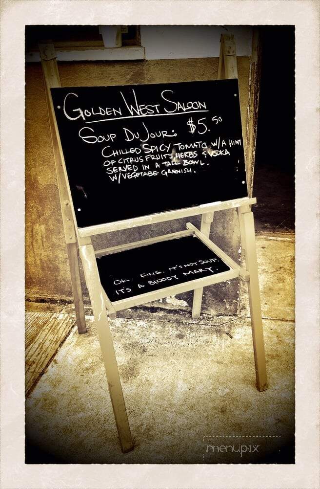 Golden West Saloon - Fort Bragg, CA menu_pic