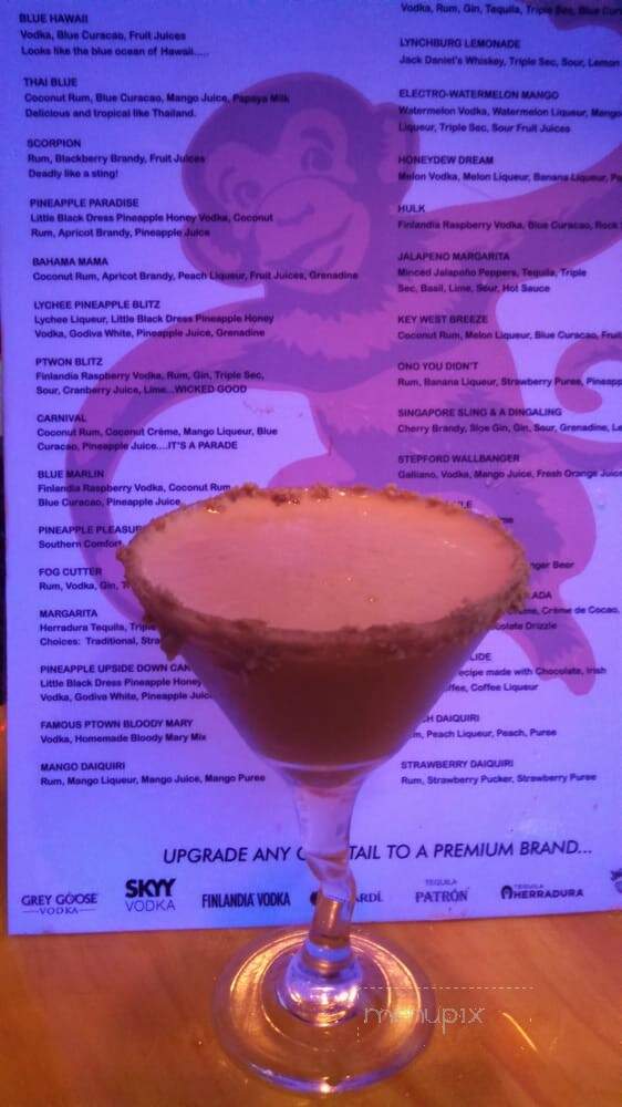 Monkey Bar - Provincetown, MA menu_pic