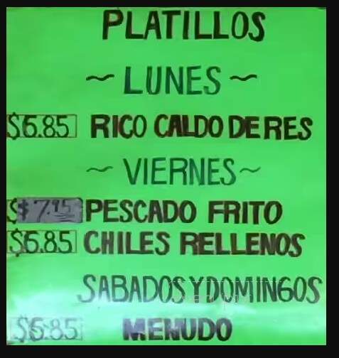 Taqueria Pinocho - Dallas, TX menu_pic