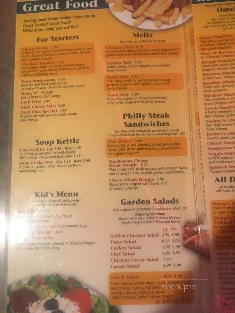 Luca's Coney Island - Ypsilanti, MI menu_pic