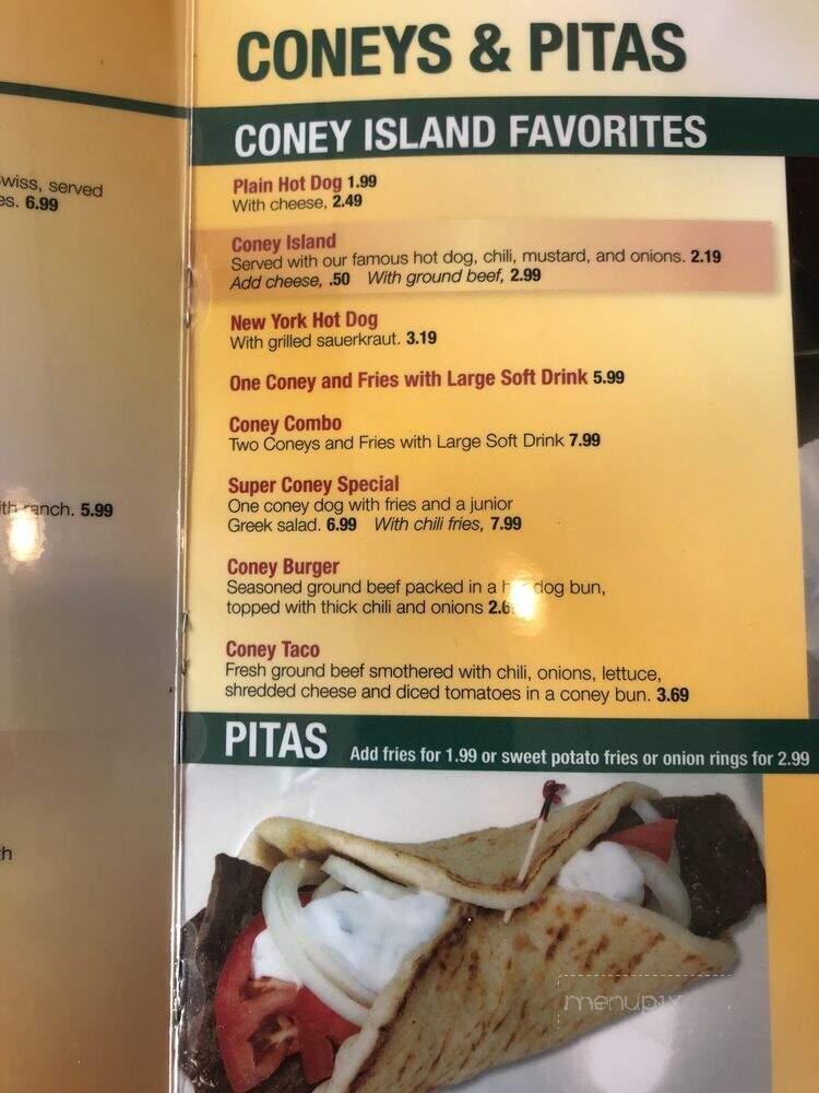 Luca's Coney Island - Ypsilanti, MI menu_pic