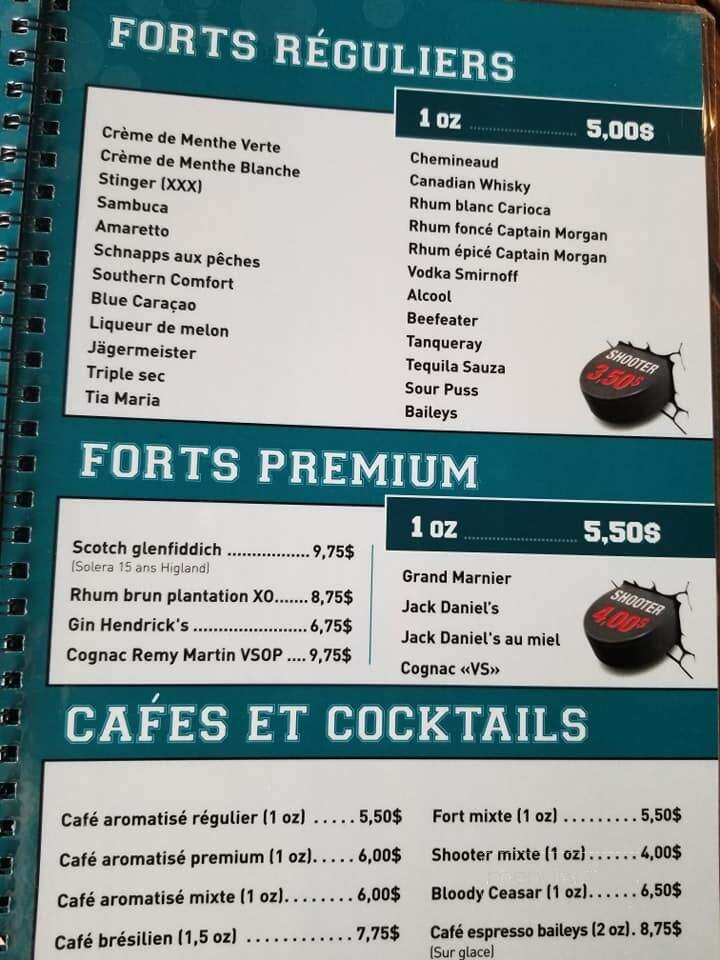 Brasserie Du Colisee - Sorel-Tracy, QC menu_pic