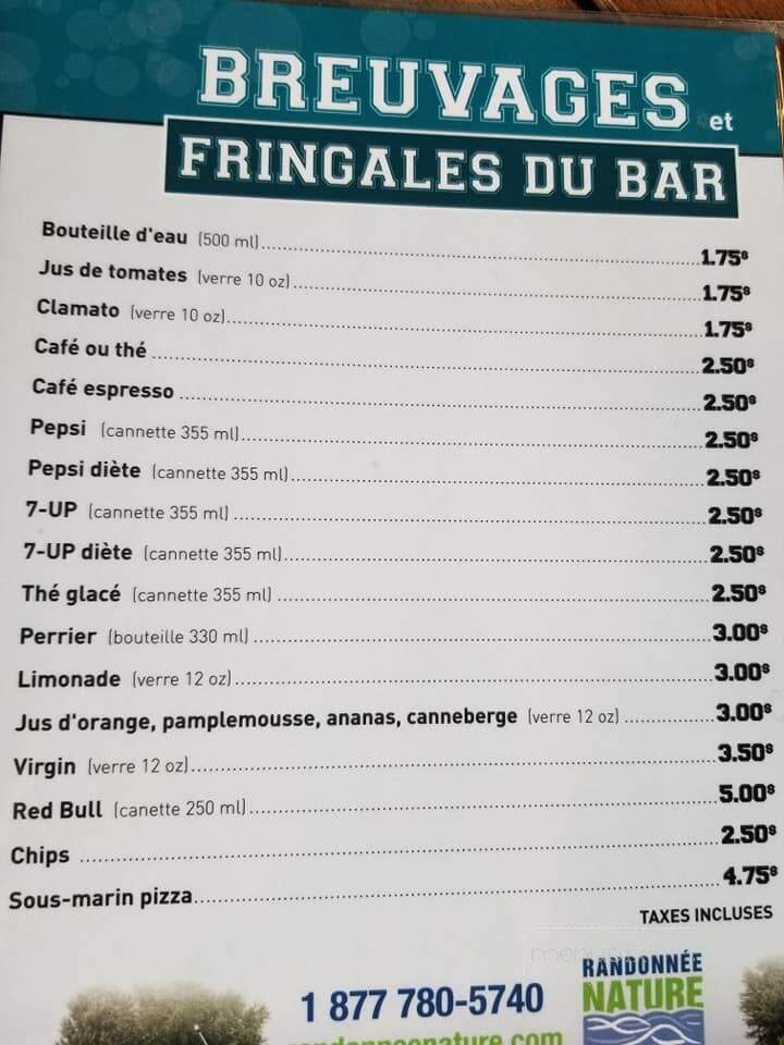 Brasserie Du Colisee - Sorel-Tracy, QC menu_pic