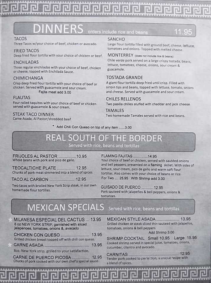 Cactus Cantina - Wichita, KS menu_pic