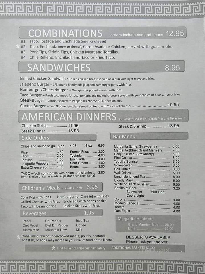 Cactus Cantina - Wichita, KS menu_pic