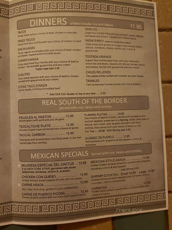 Cactus Cantina - Wichita, KS menu_pic