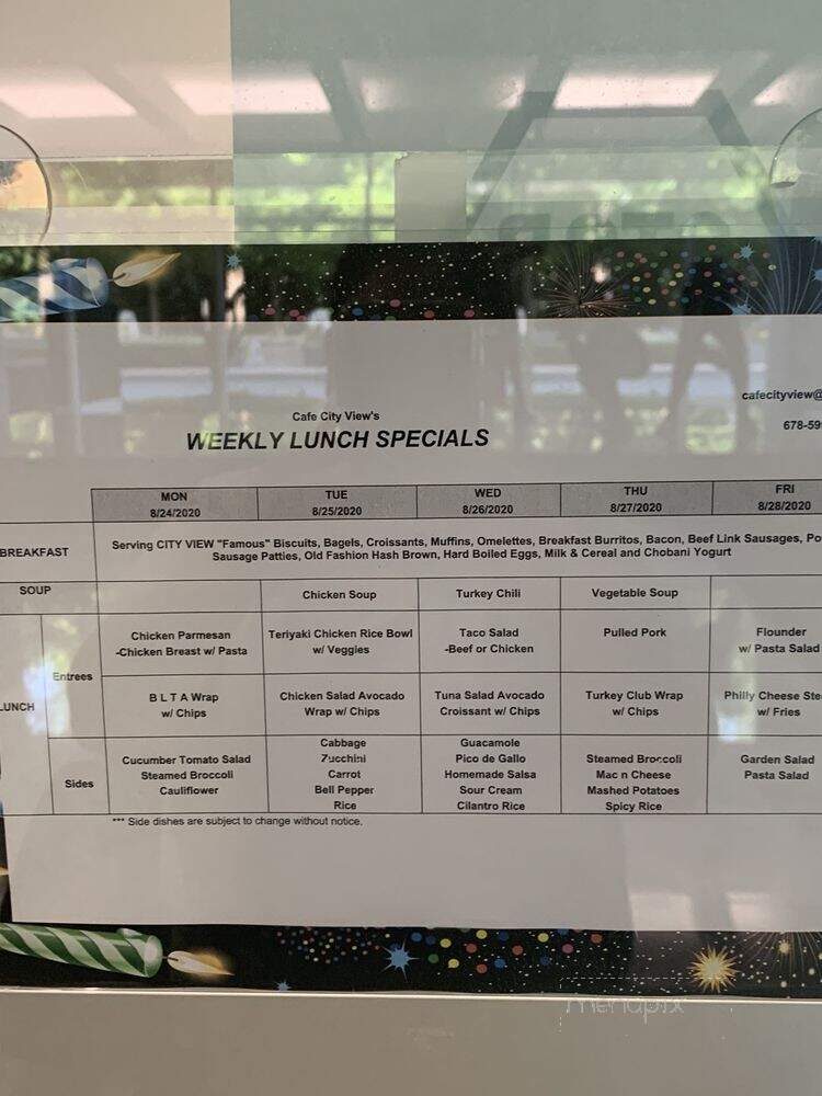 City View Cafe - Atlanta, GA menu_pic