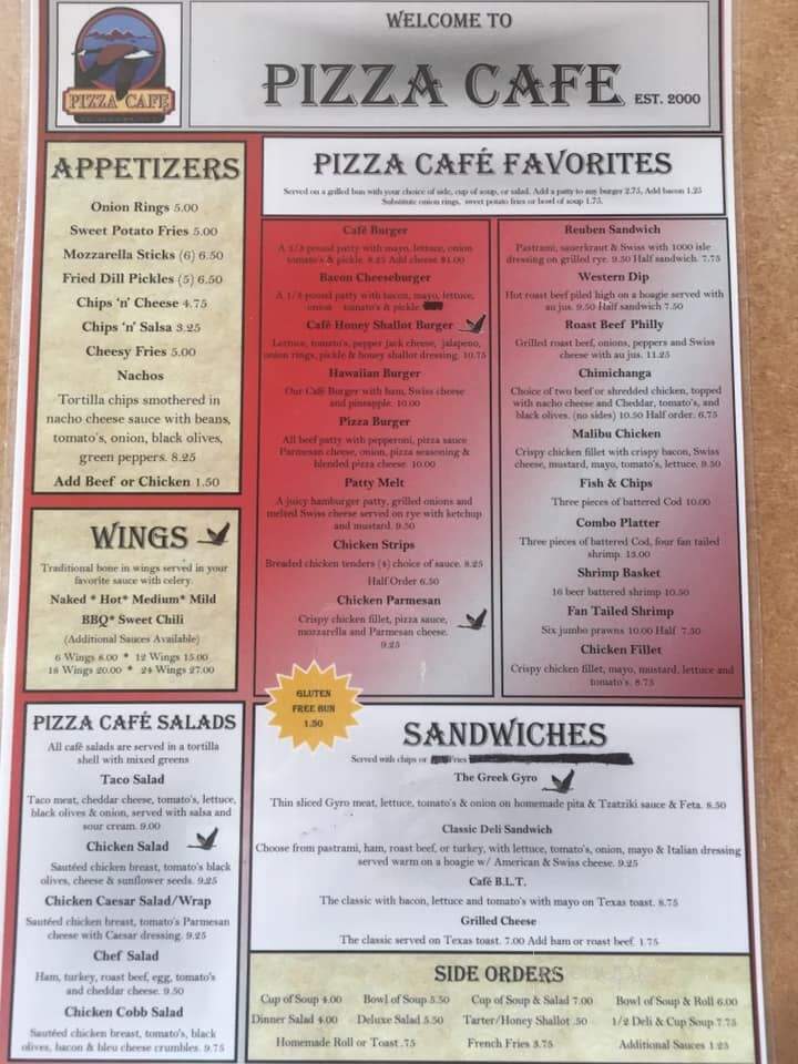 Pizza Cafe - Ronan, MT menu_pic