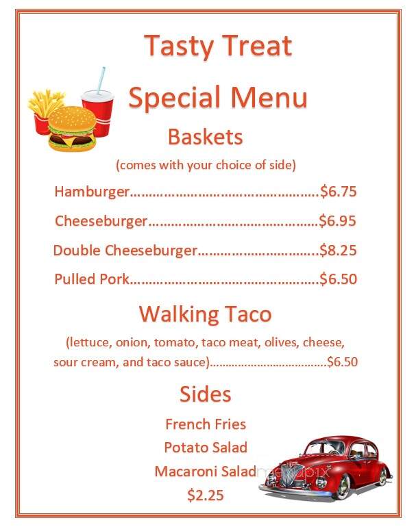 Tasty Treat Drive-In - Litchville, ND menu_pic