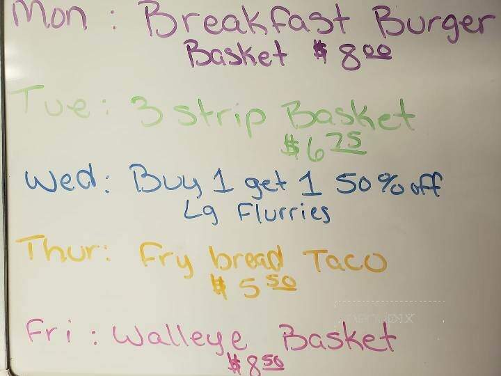 Tasty Treat Drive-In - Litchville, ND menu_pic