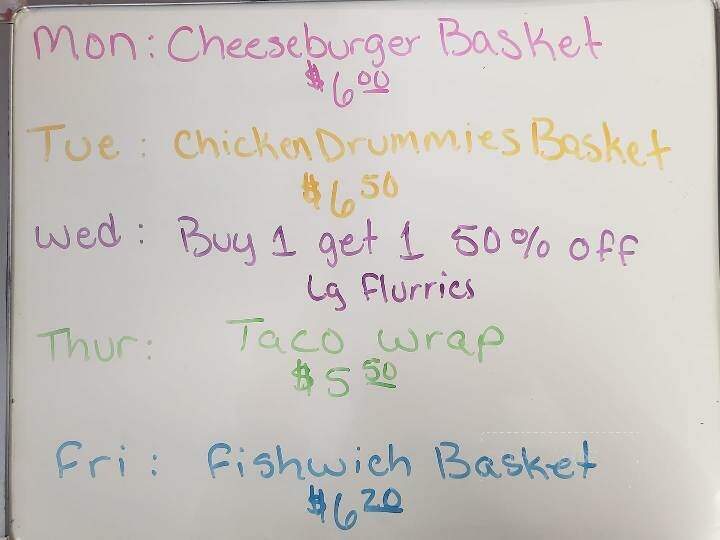 Tasty Treat Drive-In - Litchville, ND menu_pic